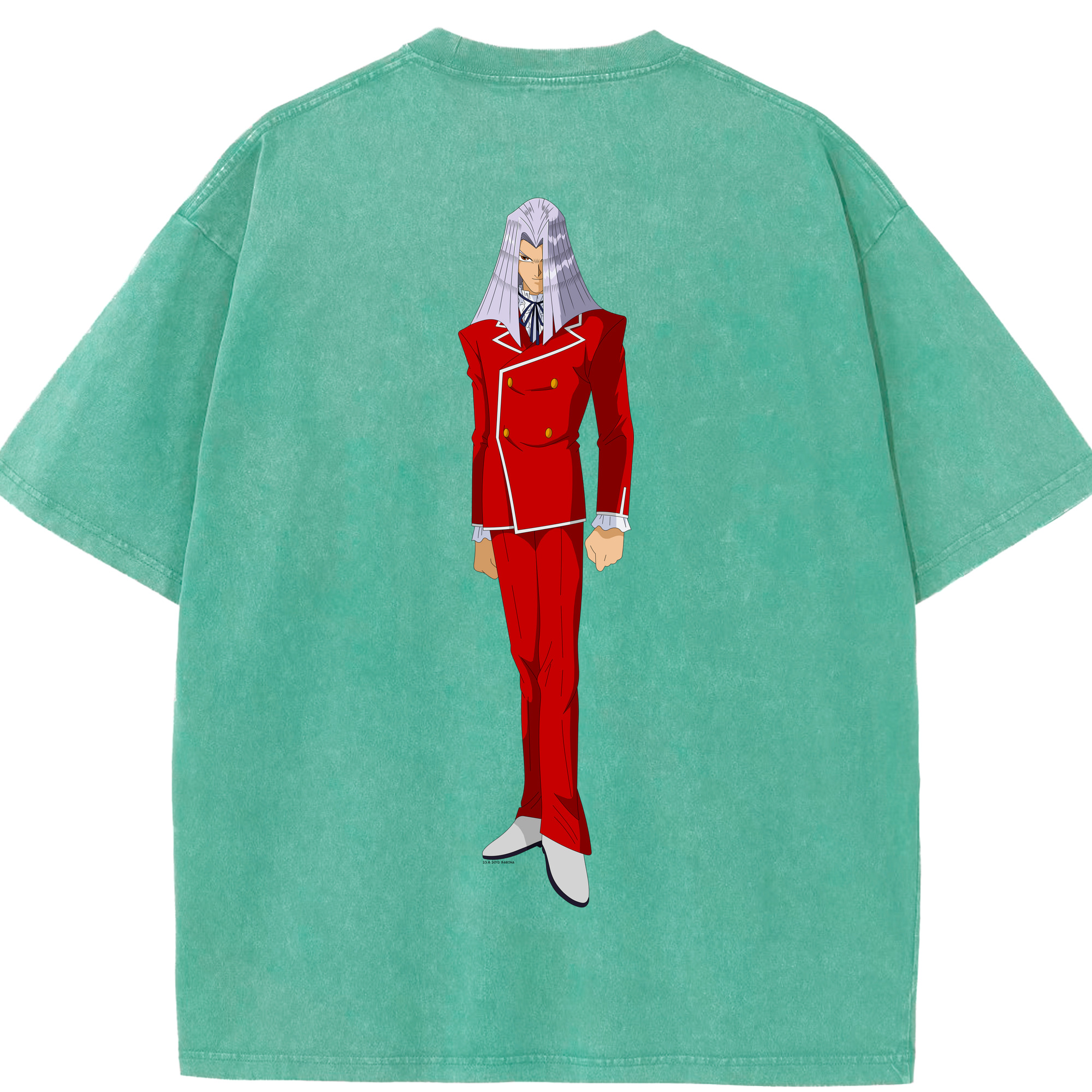 （画像用） 遊☆戯☆王 Yu-Gi-Oh! 綿100% ヴィンテージ風 半袖Tシャツ（背面プリント）